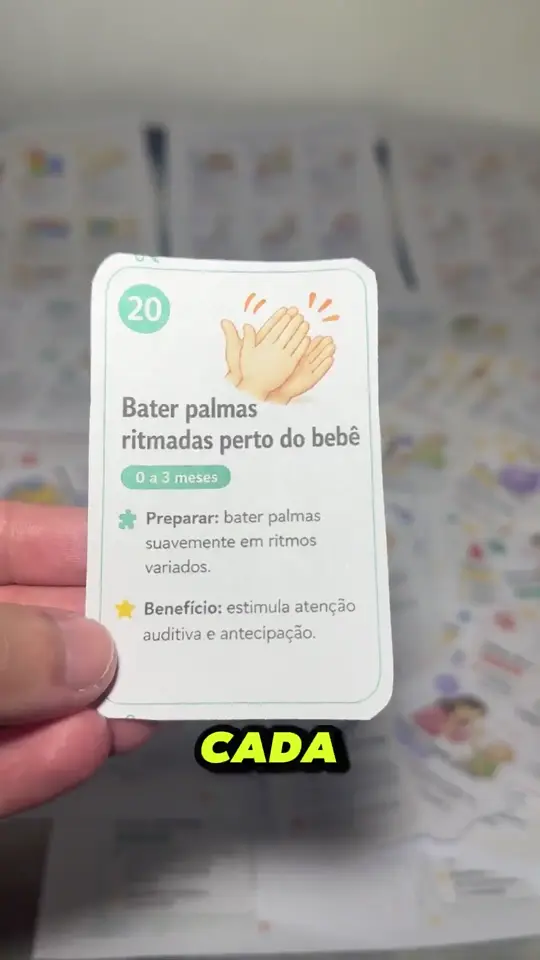 Prévia do vídeo mostrando os cards sendo usados